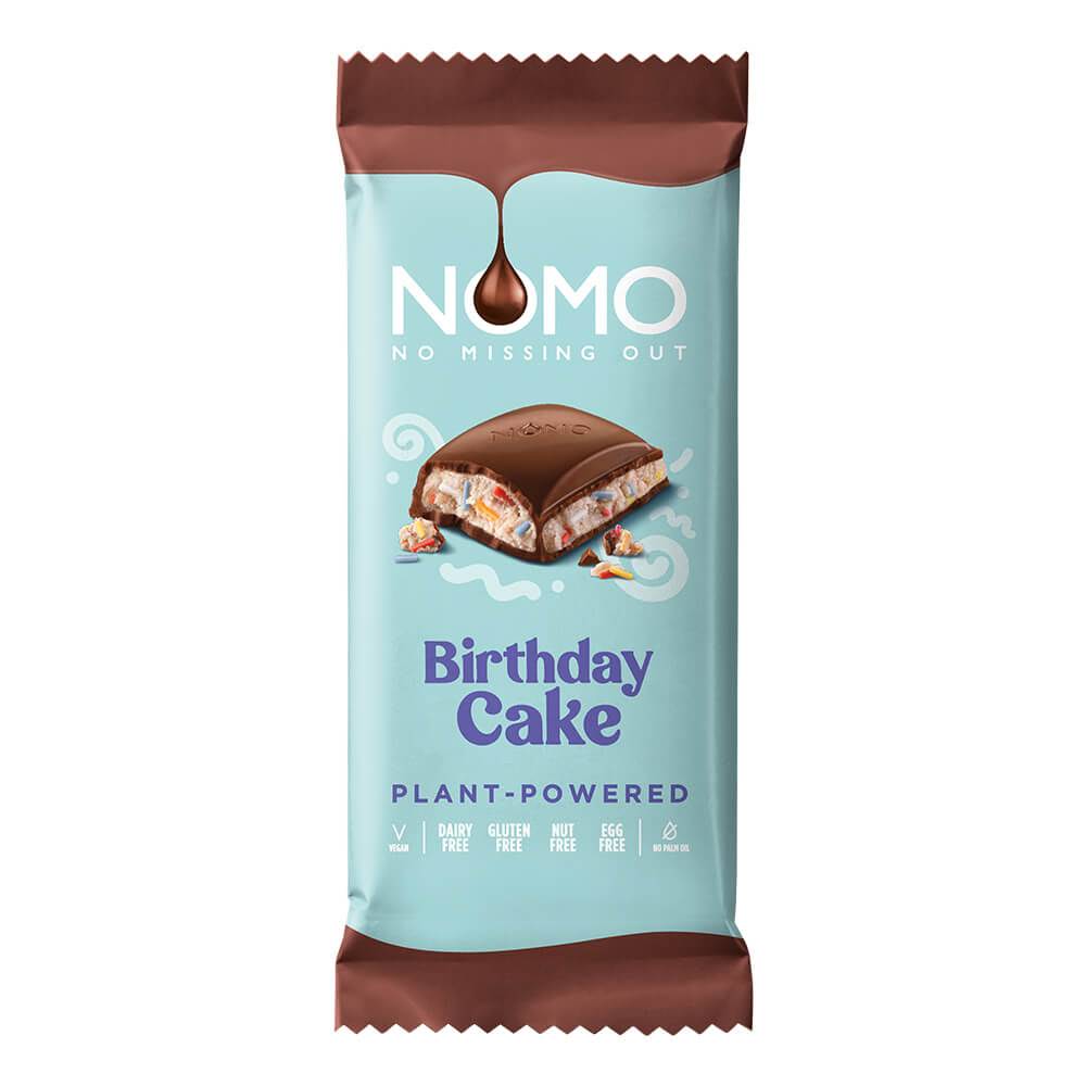 NOMO Birthday Cake Filled Chocolate Bar