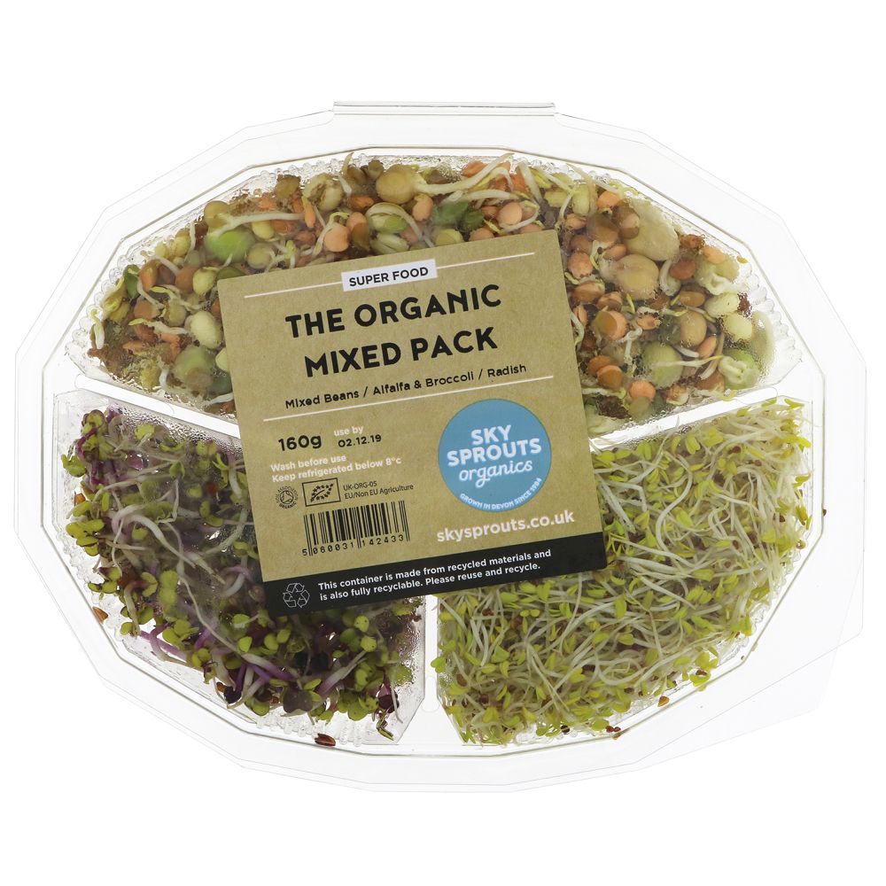 Sky Sprouts Organic Sprouts Multi-Pack 160g